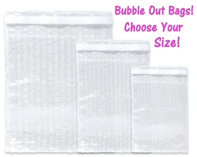 Bubble Out Bags, Protective Pouch Wrap, Lightweight Mailing Air Padded Cushions! - Image 1 of 4