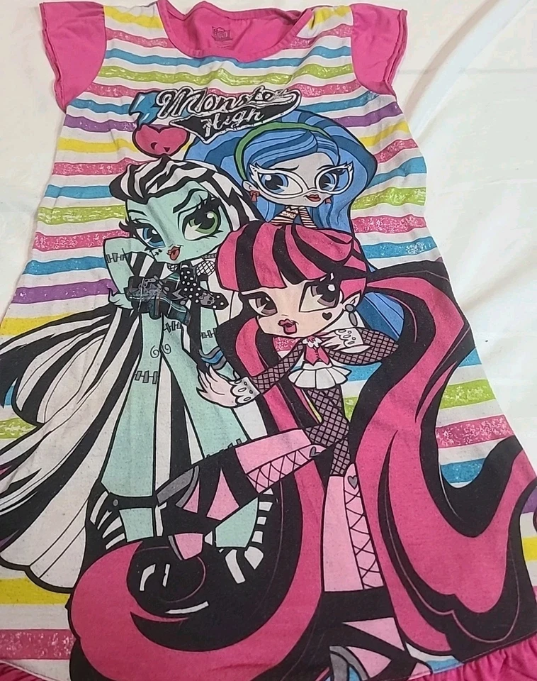 Camisón Monster High Niñas Talla XL14/16 Ropa de dormir Manga Corta Rosa Draculaura Foto 1 de 4