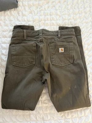 Carhartt Women’s Slim Fit Work Pants Size 8 Regular Brown Canvas Utility - Image 1 of 4