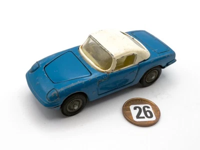 RARO COCHE DEPORTIVO VINTAGE CORGI TOYS # 319 LOTUS ELAN S2 TECHO RÍGIDO AZUL/BLANCO 1967 Foto 1 de 4