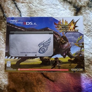Monster Hunter 4 Ultimate Edition New Nintendo 3DS XL Console BOX/AR CARDS ONLY - Picture 1 of 7