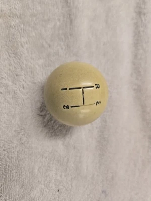 VINTAGE THREE SPEED SHIFTER BALL 3 SPEED WHITE SHIFTER BALL THREE SPEED SHIFTER  - Image 1 of 4
