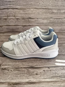 K-Swiss White Blue Black Men’s Shoe Size 9 - Picture 1 of 5