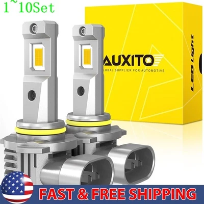 H10 LED Headlight Fog Bulb Driving Hi-Lo Beam 3000K Super Bright Amber 1-10Set - Image 1 of 4