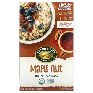 Bio Instant Haferflocken, Ahornnuss, 8 Päckchen, 14 oz (400 g) - Bild 1 von 2
