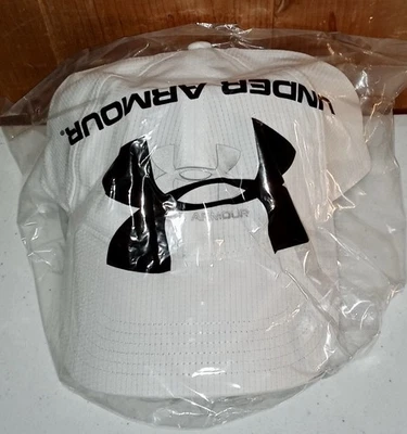 UNDER ARMOUR Iso-Chill ArmourVent Men’s Adjustable Hat Cap White 1361528-100 NEW - Image 1 of 2