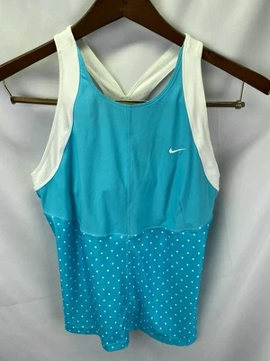 Camisa atlética Nike Fit Dry para mujer mediana azul turquesa para correr entrenamiento Foto 1 de 4