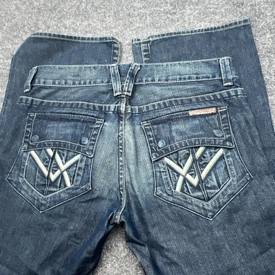 WILLIAM RAST Mens Jeans JOHN FLARE Tag 32 Fit 34x36 Low Rise Button Fly USA - Image 1 of 4