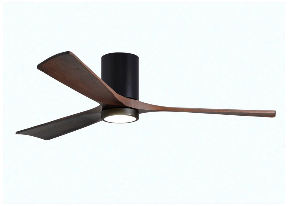 60" Matthews Irene-3H LED Black Walnut Hugger Ceiling Fan with Remote - Image 1 of 1