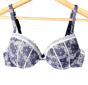 Sujetador La Vie En Rose 34B Push Up Prairie Cottage Demi acolchado azul estampado floral - Imagen 1 de 14