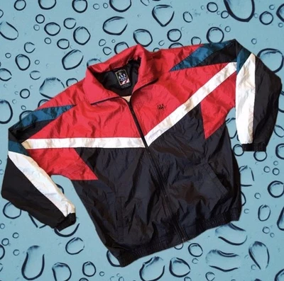 Chaqueta cortavientos vintage años 90 EE. UU. Juegos Olímpicos para hombre grande alta LXT roja negra blanca Foto 1 de 4