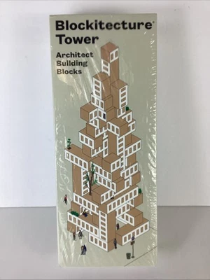Areaware Blockitecture Architect Building Wooden Stacking Tower Educational New - Image 1 of 4