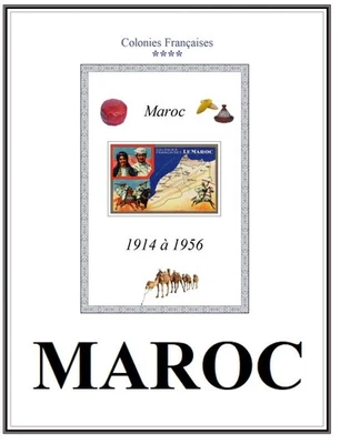 Album de timbres à imprimer  soi-même MAROC av. indépendance. - Photo 1/4