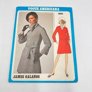 Vogue Americana w/Label 1960s  Coat Dress Pattern 2004 Designer James Galanos - Picture 1 of 8