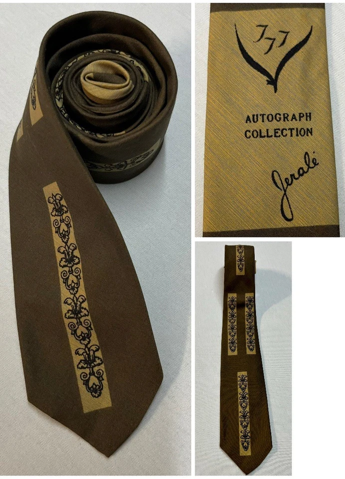 "Corbata de cuello vintage de colección de autógrafos de Jeralé de los años 50 y 60 RARA Rockabilly usada en excelente estado" Foto 1 de 4