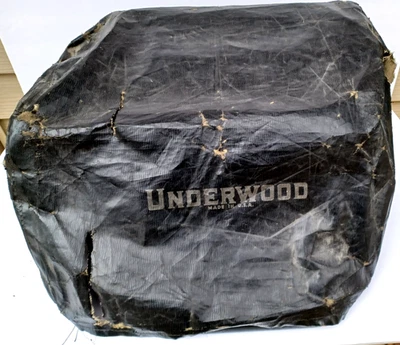 Underwood США ткань пишущая машинка чехол старинный черный 16 «x 16» x 9» дисплей использовать - Изображение 1 из 4