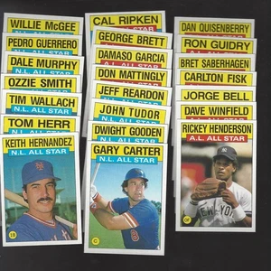 1986 TOPPS  ALL STARS (22) COMPLETE SET   NM-NM/MT - Picture 1 of 1