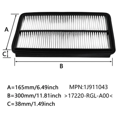 FILTRO DE AIRE MOTOR PARA HONDA ODYSSEY 2005-2010 2009-2015 PILOTO CA10013 ACURA MDX* Foto 1 de 4
