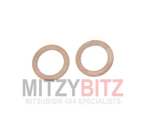 10MM ENGINE OIL LINE COPPER GASKET X 2 MITSUBISHI PAJERO SHOGUN L144G 2.5TD - Picture 1 of 5