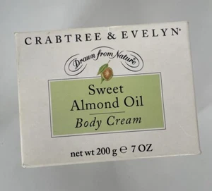 Crabtree & Evelyn Vintage Vtg Sweet Almond Oil Body Cream Butter 7 Oz 1990 VHTF! - Picture 1 of 12