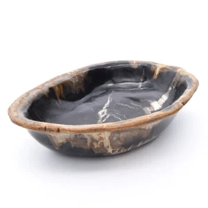 27cm Petrified Wood Bowl 1430g Crystal Natural Mineral Hand Carved Gemstone AAA - Picture 1 of 5