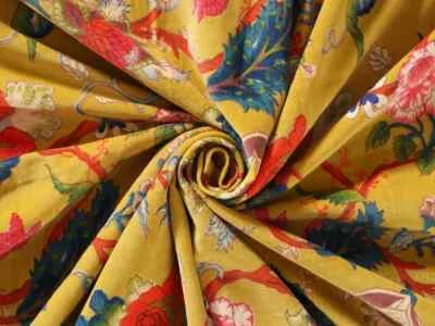 10 Yard Luxury Soft Velvet Floral Print Fabric Indian Dress Sewing Upholstery - Image 1 of 4