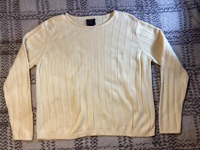 Chelsea Cambell Light Yellow Women's Sweater 100% Cotton Long Sleeve Size XL - Image 1 of 4