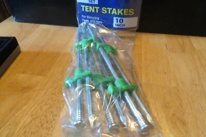 Paquete de 6 estacas de tienda de acero Harbor Freight de 10 pulgadas ARTÍCULO # 96534 nuevo - Imagen 1 de 2