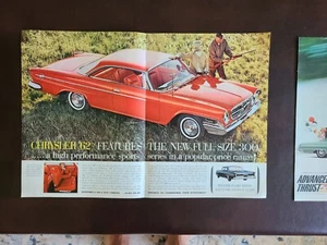 Chrysler 300 Original 1962 Vintage Centerfold Print Ad - Picture 1 of 1