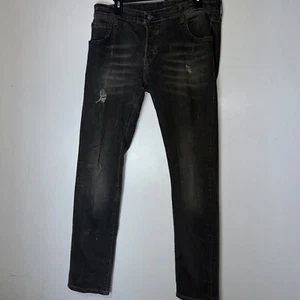 Dsquared2 Men's Distressed Denim Jeans Waist 34X32 Button Fly Gray Stretch - Picture 1 of 7