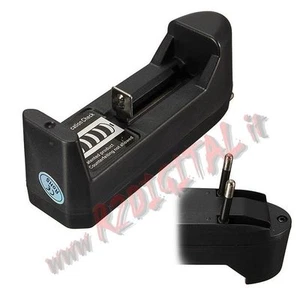 CARICABATTERIE per BATTERIA RICARICABILE 18650 14500 16340 CARICATORE A MURO - Picture 1 of 1