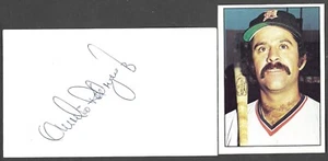Aurelio Rodriguez ( Debut 1967 ) LAA DET NYY SIGNED AUTOGRAPH AUTO 3x5 INDEX COA - Picture 1 of 1