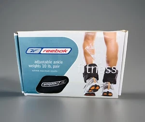 Reebok￼ 10 Pound Pair (5 Lb ea) Adjustable Ankle Weight - Picture 1 of 7