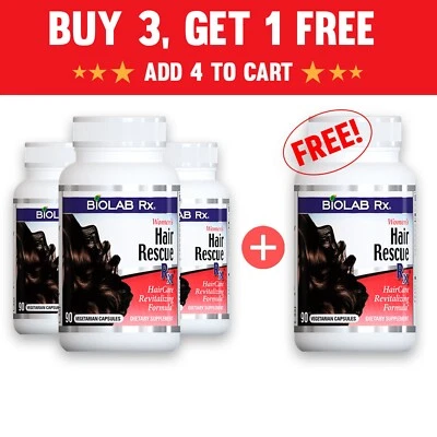 Hair Rescue Rx Mujeres LUCHA CONTRA LA CAÍDA DEL CABELLO REGENERAR EL CABELLO AUMENTAR EL GROSOR-90 Cápsulas Foto 1 de 4