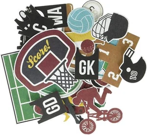 Kaisercraft CT791 Game on Die Cuts Equipment Collectables Scrapbook Cardstock - Picture 1 of 6