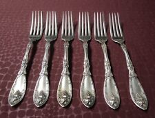 LA VIGNE 6 Dinner Forks 1908 Silverplate No Monograms Excellent                G