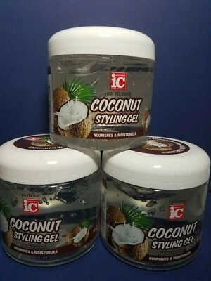 3 FANTASIA IC PULIDOR DE CABELLO COCO GEL DE PEINADO NUTRE E HIDRATA 16 OZ EA Foto 1 de 4