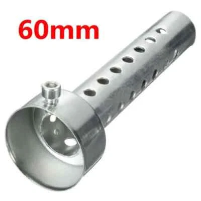 Silenciador de tubo de escape silenciador inserción deflector motocicleta universal plateado 60 mm 1 pieza Foto 1 de 4
