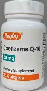 Rugby Coenzyme Q-10, 30 mg, 30 Softgels - EXP: 12/26 - Picture 1 of 3