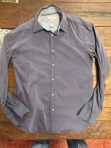 Men’s Diesel Button Down 100 percent cotton  Blue striped shirt size M  - Picture 1 of 12
