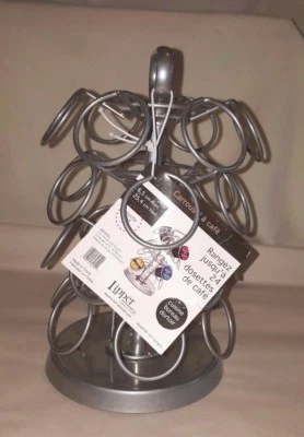 Carrusel de cápsulas de café giratorias - 4 niveles, gris de Lipper International 8560G Foto 1 de 2