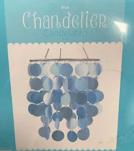 FLOWELL BLUE CHANDELIER SHIMMERING ROOM DECOR SUPER CUTE ACCESSORY!! - Picture 1 of 3