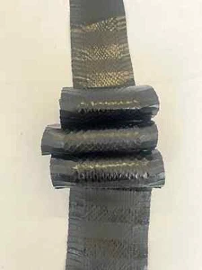 Genuine snake leather hide color black, real snakeskin leather thin and glossy - Picture 1 of 5