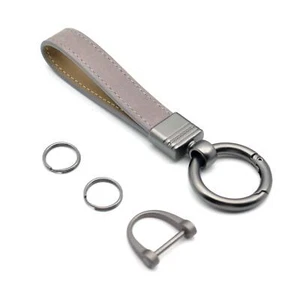 Car Fob Key Chain Genuine Leather Keychains Holder for Men and Women 360 Degr... - Picture 1 of 6