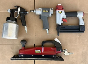 ✅ Lotto Set Attrezzi Compressore Aria Pneumatico Levigatrice In Linea Impatto Spruzzatore Pistola Unghie - Foto 1 di 20
