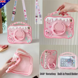 Rotate Stand Case Cover With Strap For iPad 10/9/8/7/6/5th Gen Mini Air Pro Kids - Picture 1 of 27
