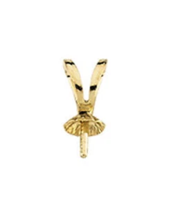 14Kt Y/Gold Pearl Bail for 4-8mm Pearl; Bail will fit a 1.25mm Chain - Picture 1 of 1
