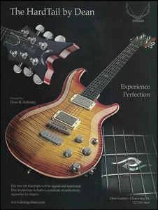 Guitarra Dean Hardtail 2002 diseñada por Dean B. Zelinsky publicidad impresión - Imagen 1 de 3