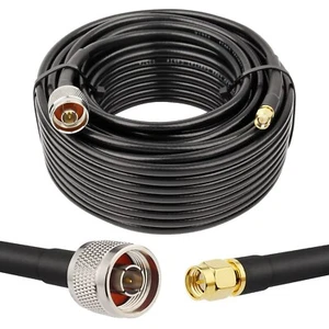 N Male to SMA Male 36ft ultra low loss coax cable for Amateur Radio UK Seller - Zdjęcie 1 z 5