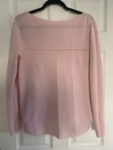 M&S Pink Cotton Jumper - Pristine - Size 12 - Picture 1 of 6